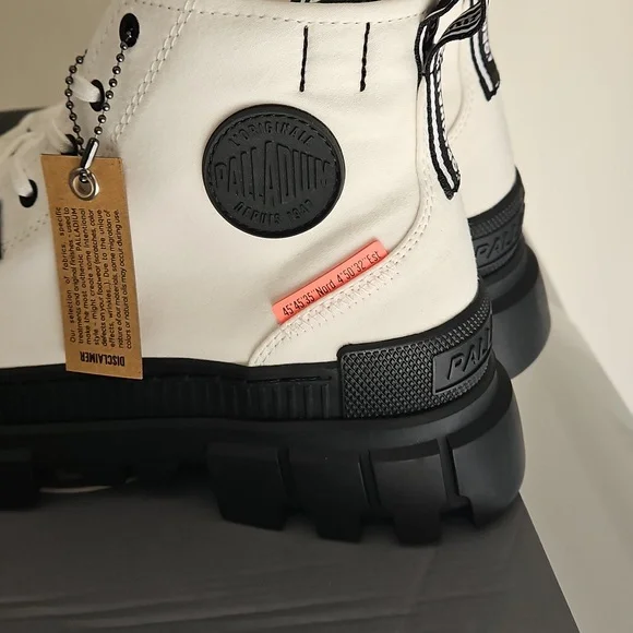 Palladium Revolt Hi TX Star White Platform Shoes, NEW! Size 10 - Picture 11 of 16